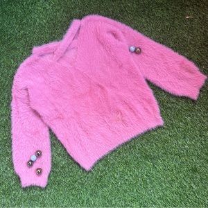 Faux fur korean top